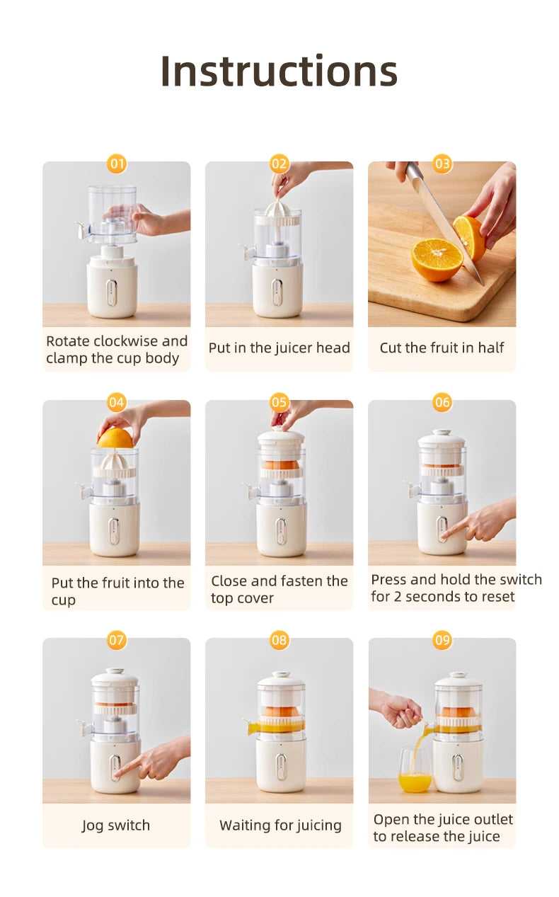 Wireless Portable Mini Fruit Juicer